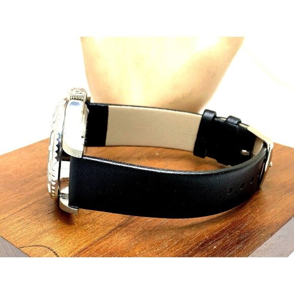 Invicta Women's Watch 22706 Angel Quartz Silver Dial Black Leather Band 40mm - Picture 9 of 14